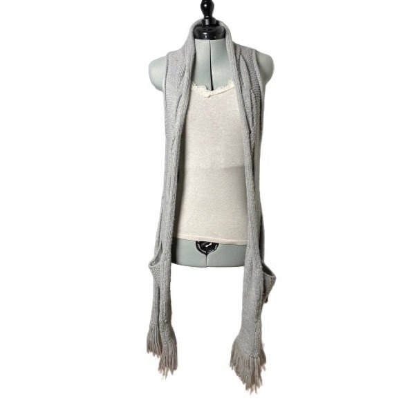 EUC Mystree Gray Super Soft Shrug Duster w/ Pockets Size Small - Picture 1 of 7